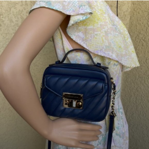 Michael Kors Small Rose Top Handle Leather Satchel - Picture 12 of 16